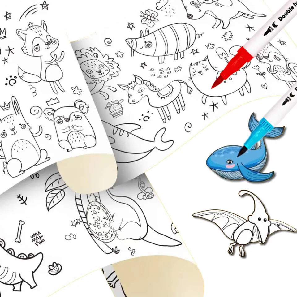 Kid's Drawing Roll Paper with free Water Color