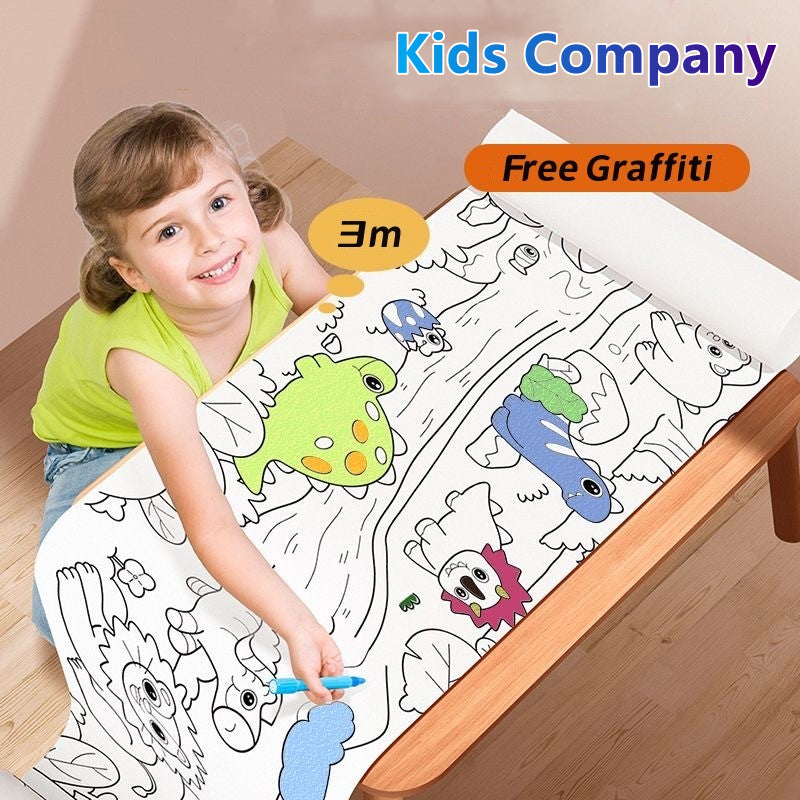 Kid's Drawing Roll Paper with free Water Color