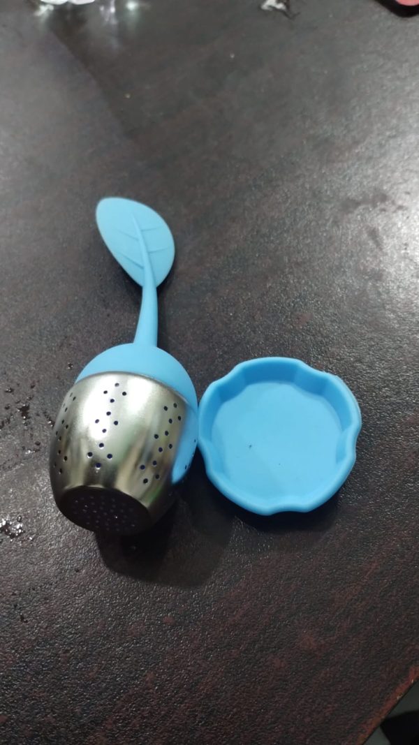Silicone Tea Infuser – Stainless Steel Strainer Drip Tray Included (random Color)